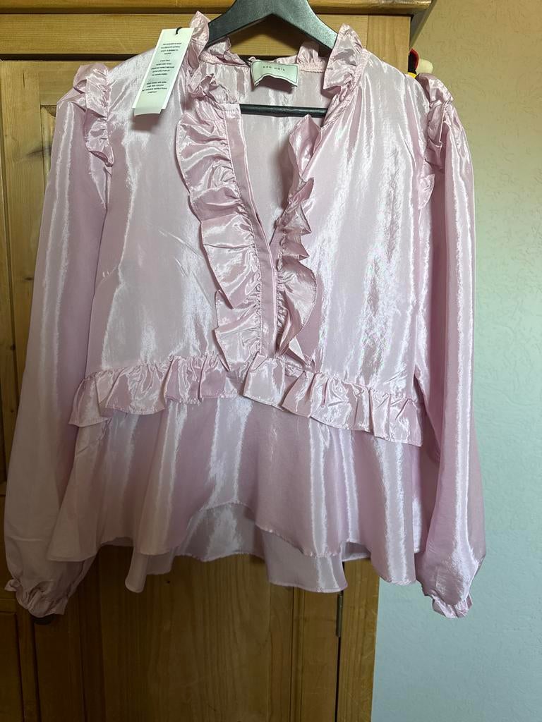 Nieuw Neo Noir Blouse Roze met Ruches - Maat 38, Kleding | Dames, Blouses en Tunieken, Ophalen of Verzenden, Nieuw, Maat 38/40 (M)