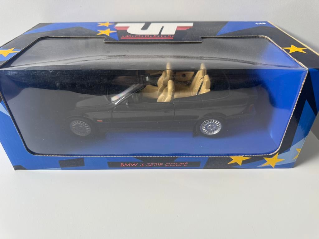 Utmodels bmw e36 convertible zwart beige 1:18 ut models, Ophalen of Verzenden, Zo goed als nieuw, Auto, UT Models
