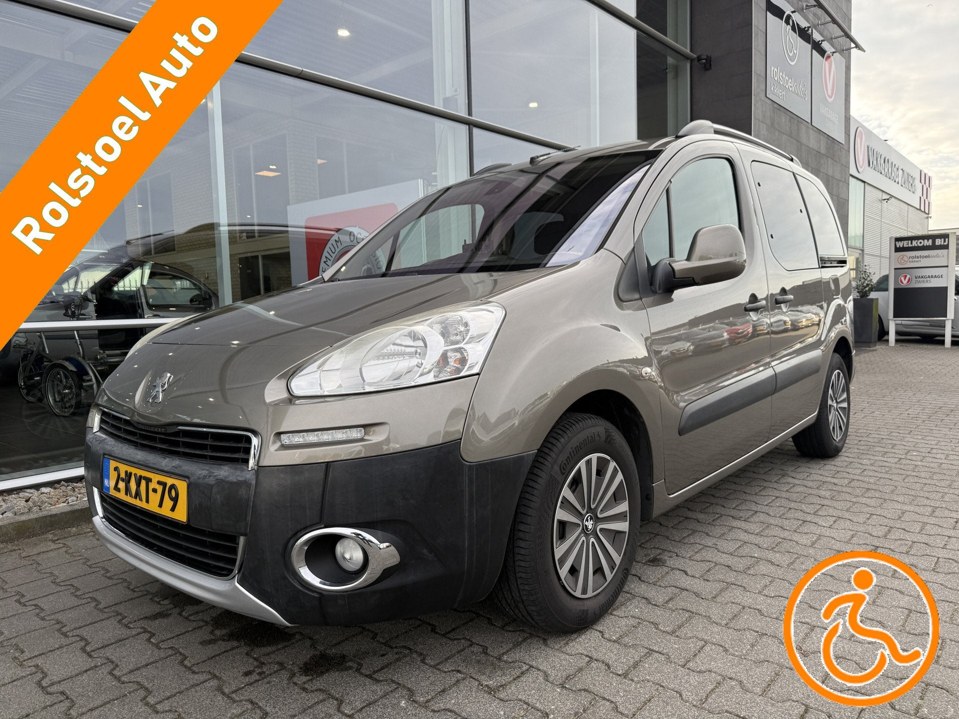 Peugeot Partner Tepee 3+1 of 5+0 Rolstoelauto 1.6 VTi Active, Auto's, Voorwielaandrijving, Euro 5, Stof, Gebruikt