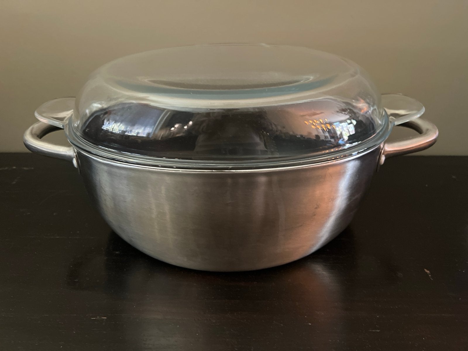 IKEA RVS Braadpan met Glazen Deksel, Huis en Inrichting, Ophalen, Gebruikt, Braadpan, Met deksel