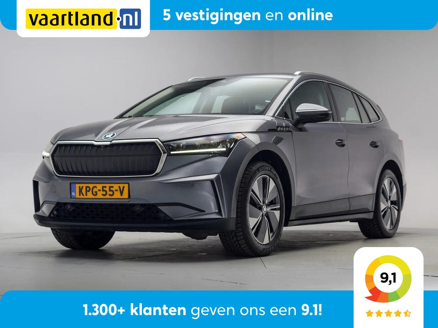 Skoda Enyaq iV 80 Comfort 3-fase [ LED Cruise Camera ], Auto's, Automaat, 0 cilinders, Gebruikt, Leder