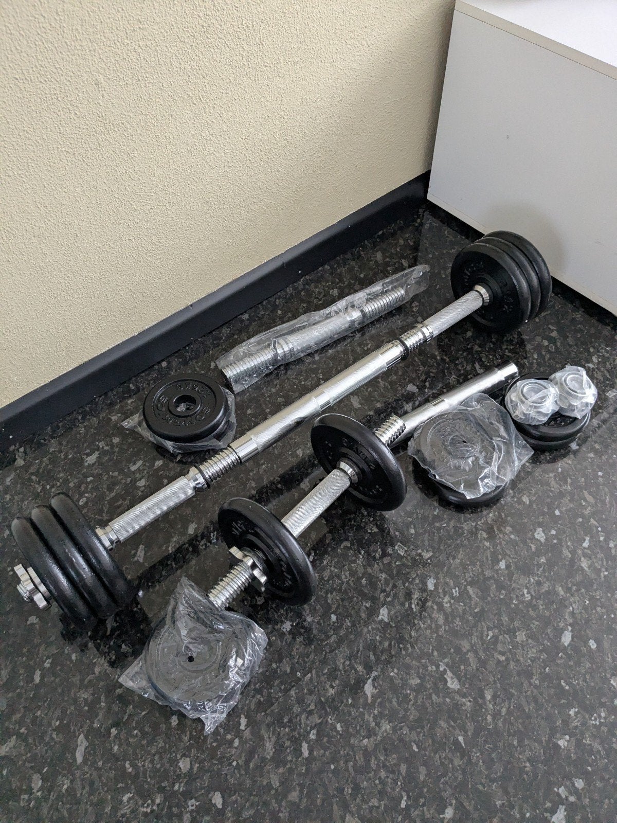 Gietijzeren Halterset Dumbbells - Gratis Verzending!, Ophalen of Verzenden, Nieuw, Rug, Halterset