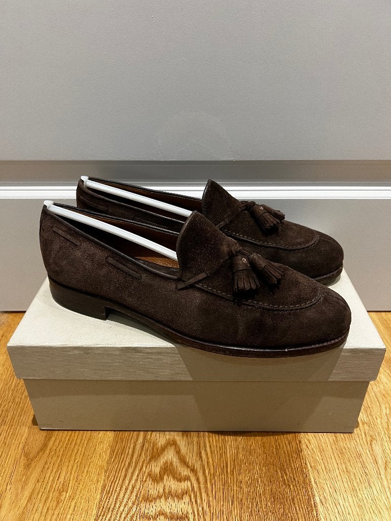 Carmina Tassel Loafers | UK 8 / 42 | (438), Loafers, Bruin, Verzenden, Zo goed als nieuw