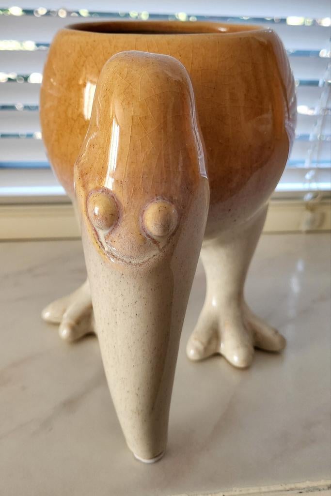 Mooie leuke vogel voor plant, Ophalen of Verzenden, Overige kleuren, Glas, Minder dan 50 cm