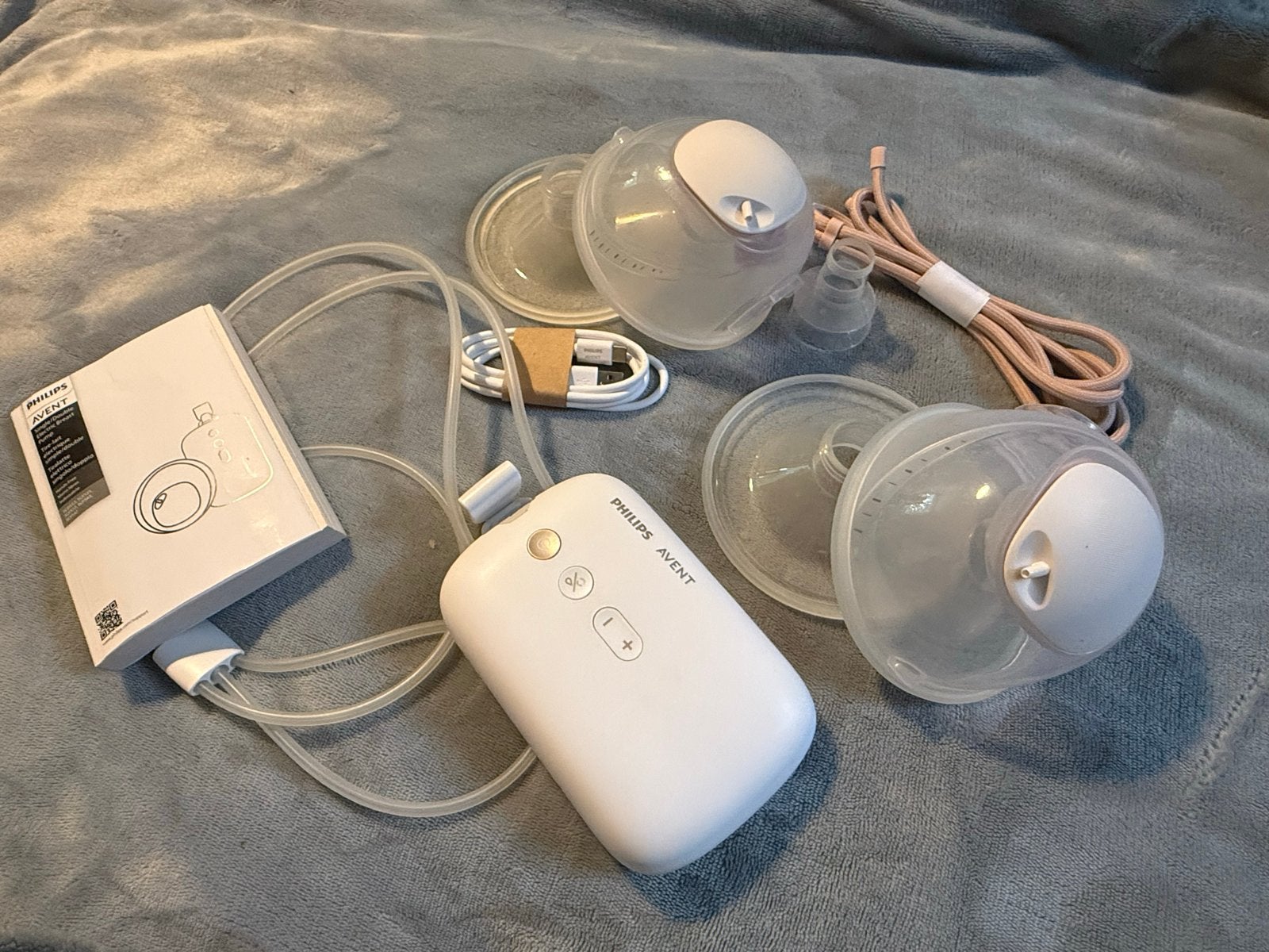 Philips Avent Dubbele Elektrische Borstkolf Handsfree, Ophalen of Verzenden, Zo goed als nieuw, Borstkolf