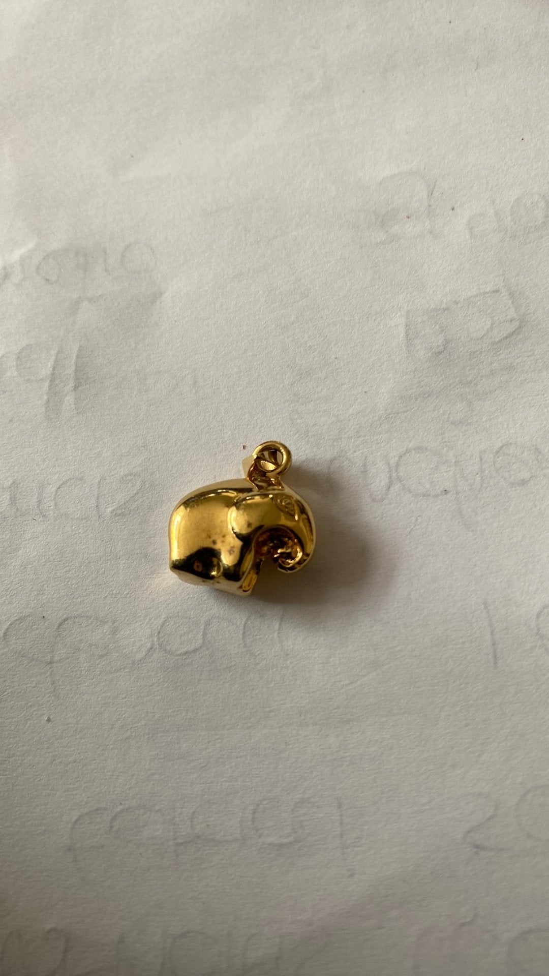 Mooie zware gouden hanger olifant in het oog 925, Ophalen of Verzenden, Zo goed als nieuw, Goud, Overige merken