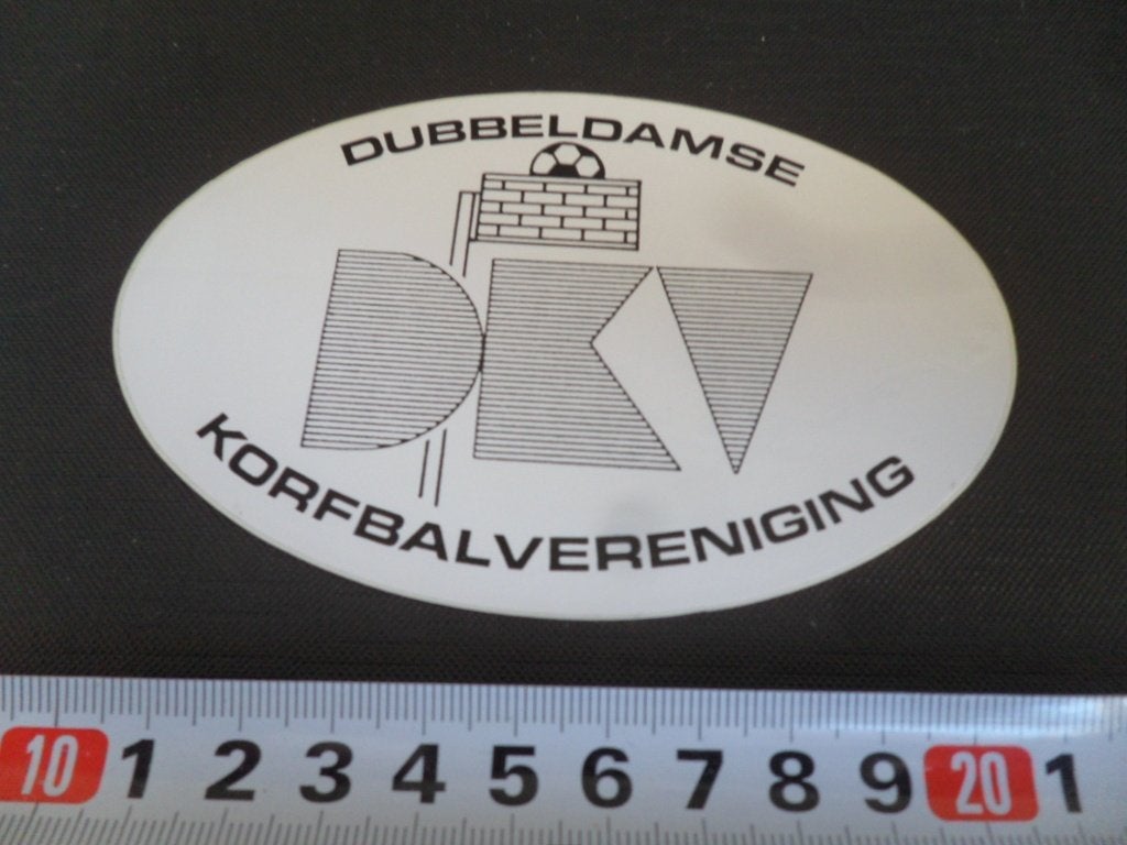 sticker dordrecht DKV dubbeldamse korfbal vereniging *, Ophalen of Verzenden, Zo goed als nieuw