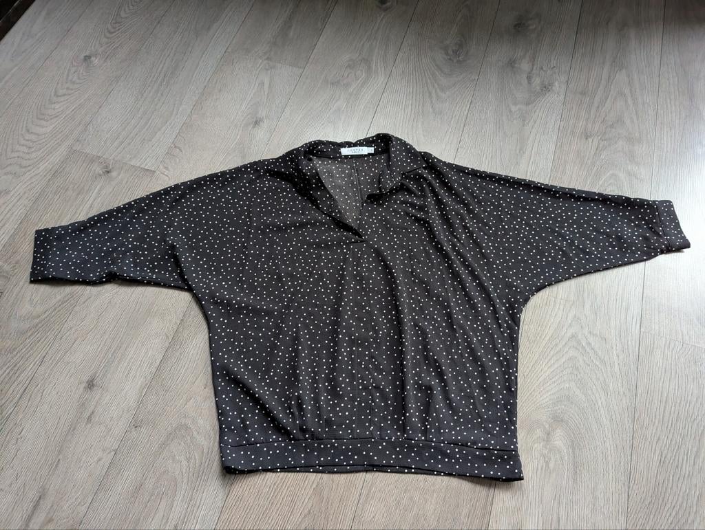 Zwarte blouse, top met vleermuis mouwen, maat S, Zwart, Ophalen of Verzenden, Zo goed als nieuw, Costes