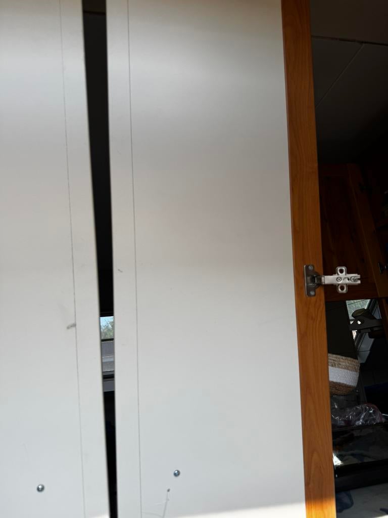 Gratis Ikea Pax kast deuren creme met eiken fineer 50x229, Ophalen, Kunststof, Gebruikt, 200 cm of meer