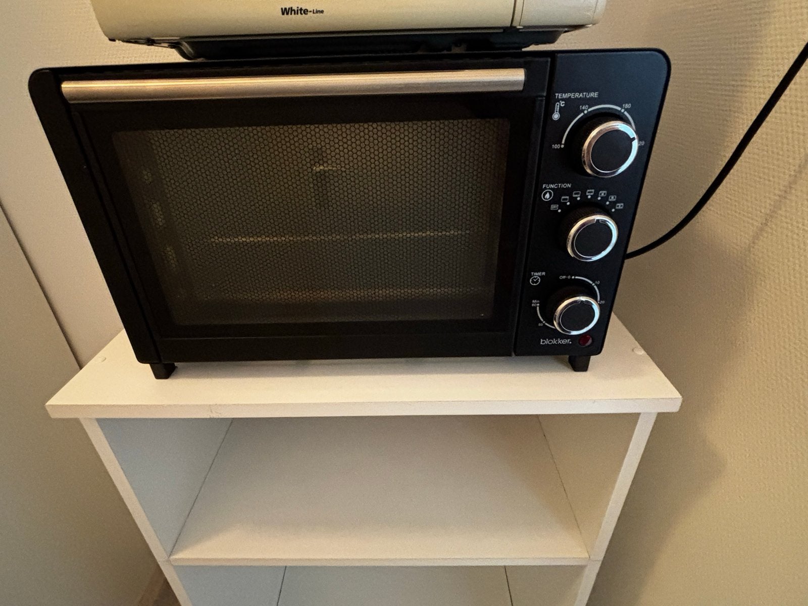 Blokker Zwarte Mini Oven - Compact en Handig, Witgoed en Apparatuur, Ovens, Ophalen, Minder dan 45 cm, Gebruikt, Blokker