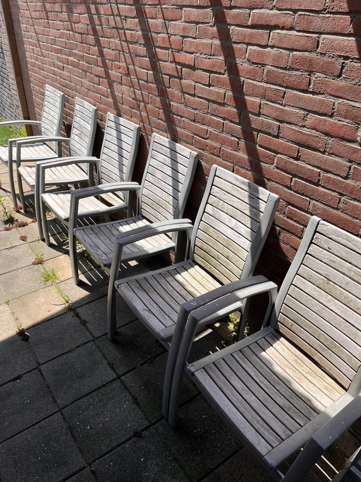 Tuintstoelen (6 stuks), Ophalen, Gebruikt, Aluminium