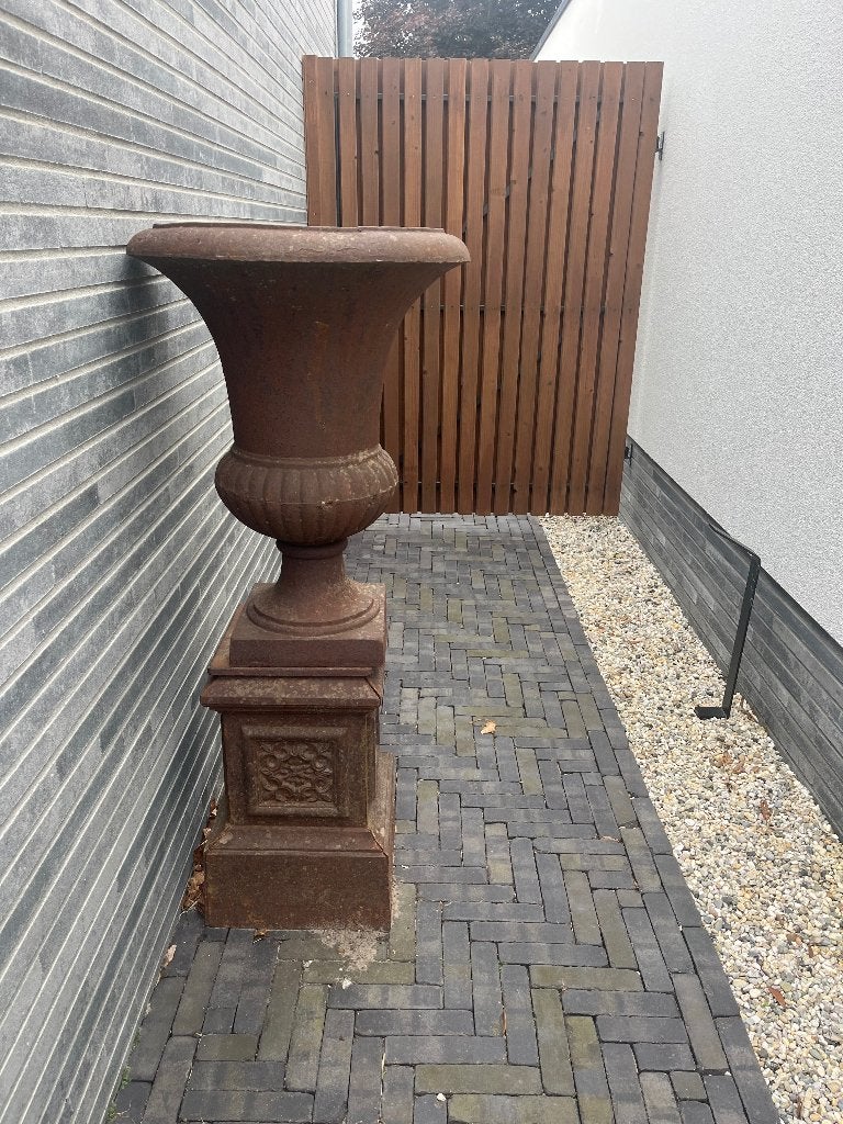 Gietijzeren tuinvaas, Tuin en Terras, Tuinvazen, Ophalen, Gebruikt