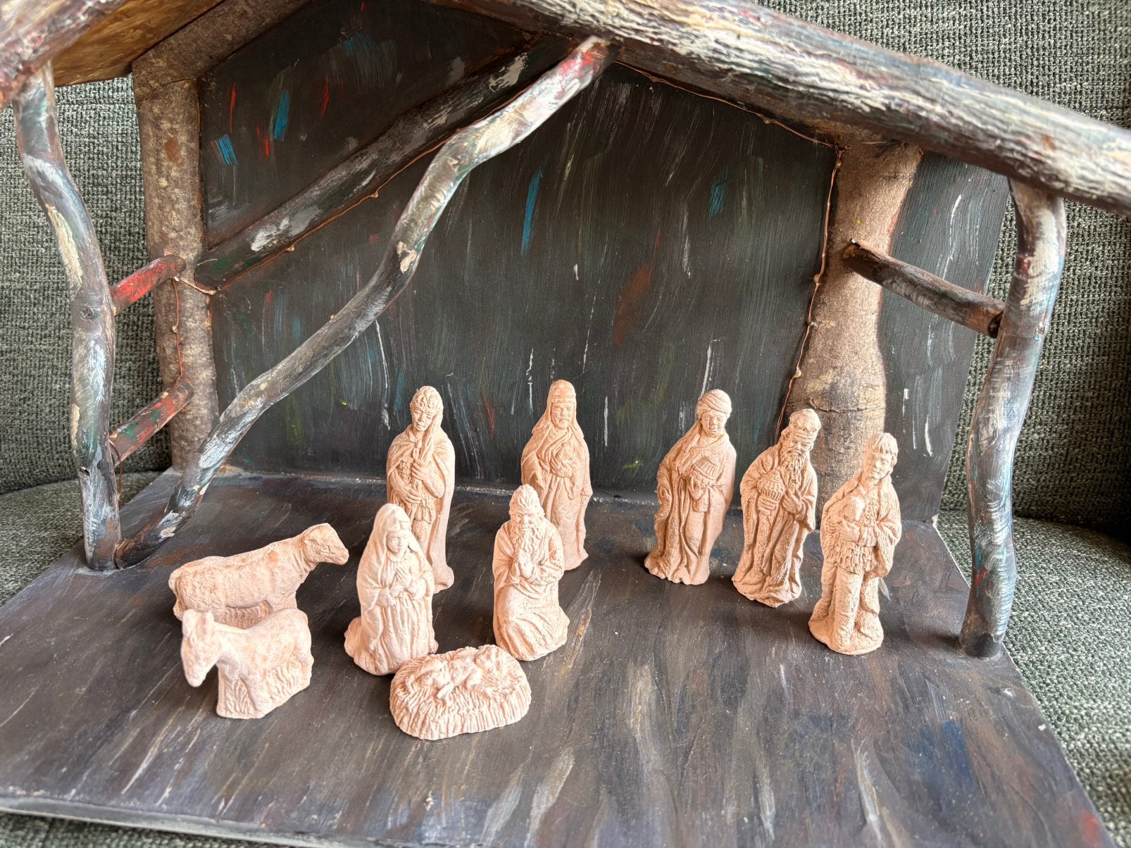 Kerstgroep / kerststal figuren / kerststal beeldjes (set 4), Ophalen of Verzenden, Gebruikt