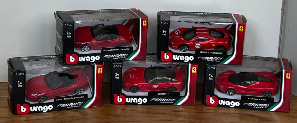 Modelauto's Ferrari Burago en Shell 1/43, 1/38 nieuw verpakt, Ophalen of Verzenden, Nieuw, Auto, Overige merken