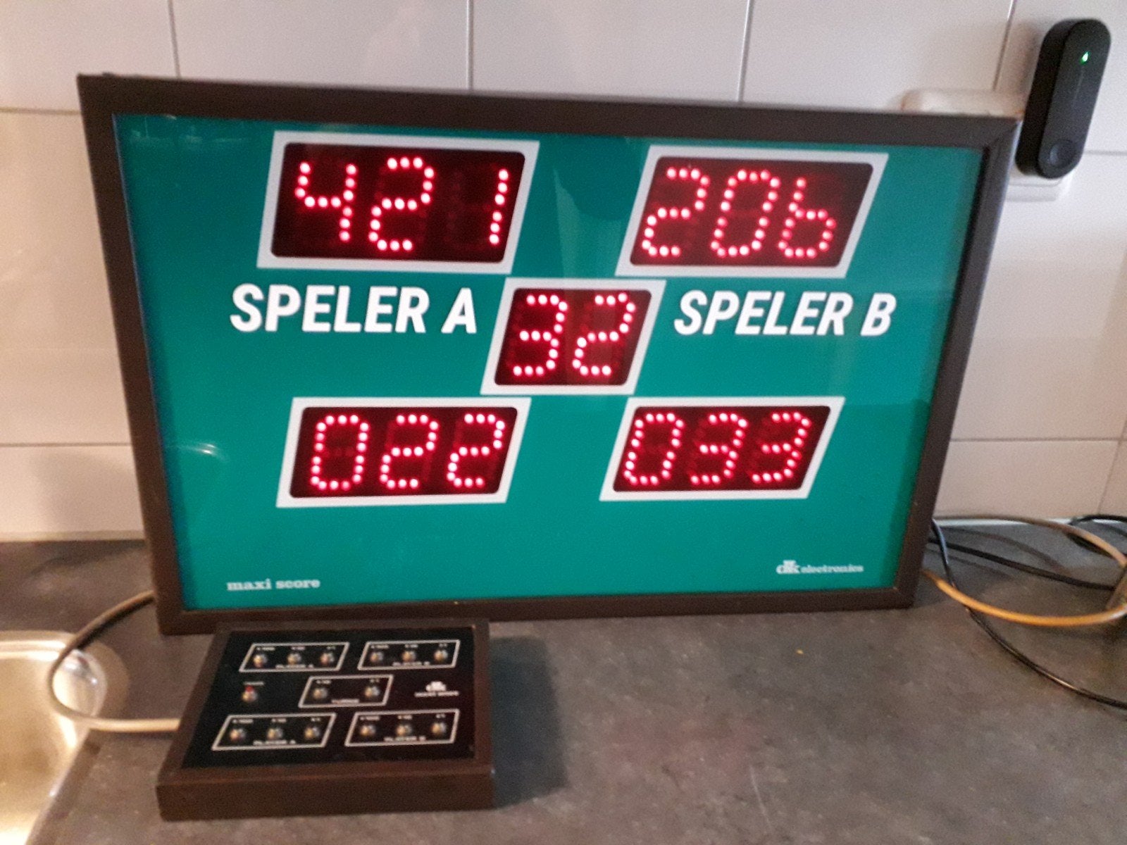 Digitaal Biljart Scorebord - Maxi Score, Ophalen of Verzenden, Gebruikt, Overige typen
