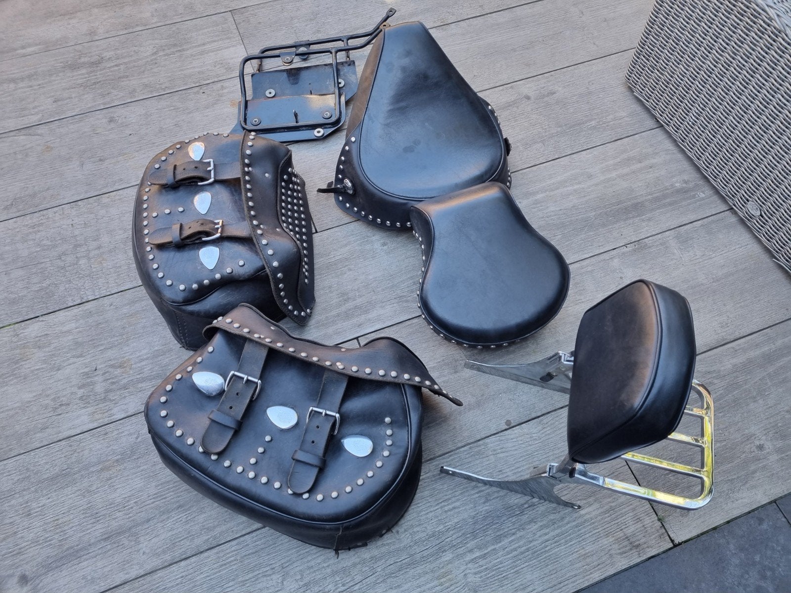 zadel sissy bar en tassen heritage softeil, Ophalen of Verzenden, Gebruikt