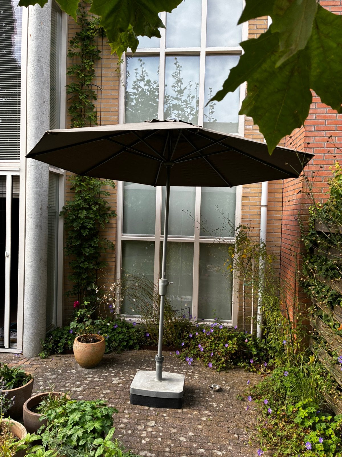 Parasol, merk Solero, Tuin en Terras, Ophalen, Gebruikt, 2 tot 3 meter, Waterdicht