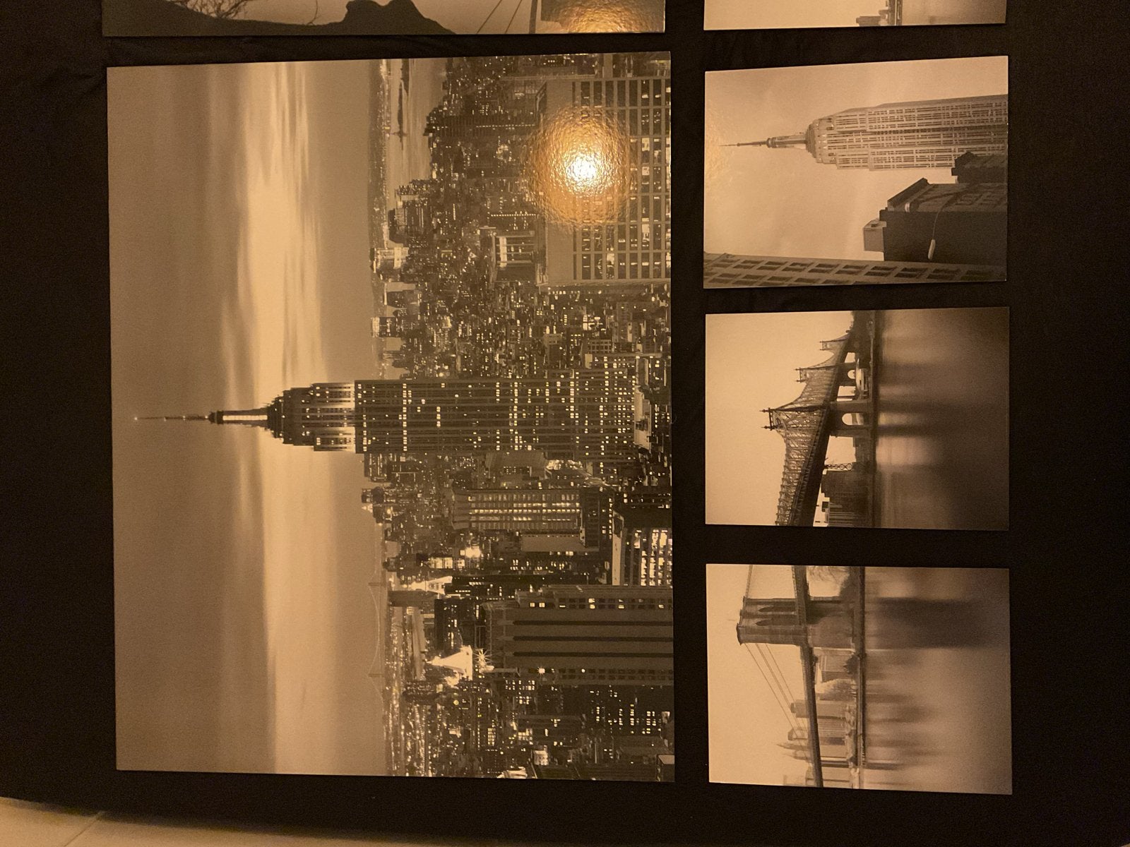 New York City Canvas Set - Empire State Building & Bruggen, Ophalen, Gebruikt, Print, 100 tot 125 cm