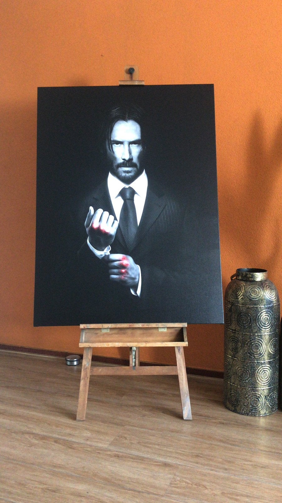 John Wick  canvas 91cm /121 cm super mooi, Verzamelen, Posters, Zo goed als nieuw, Film en Tv, A1 t/m A3, Rechthoekig Staand, Canvas of Doek