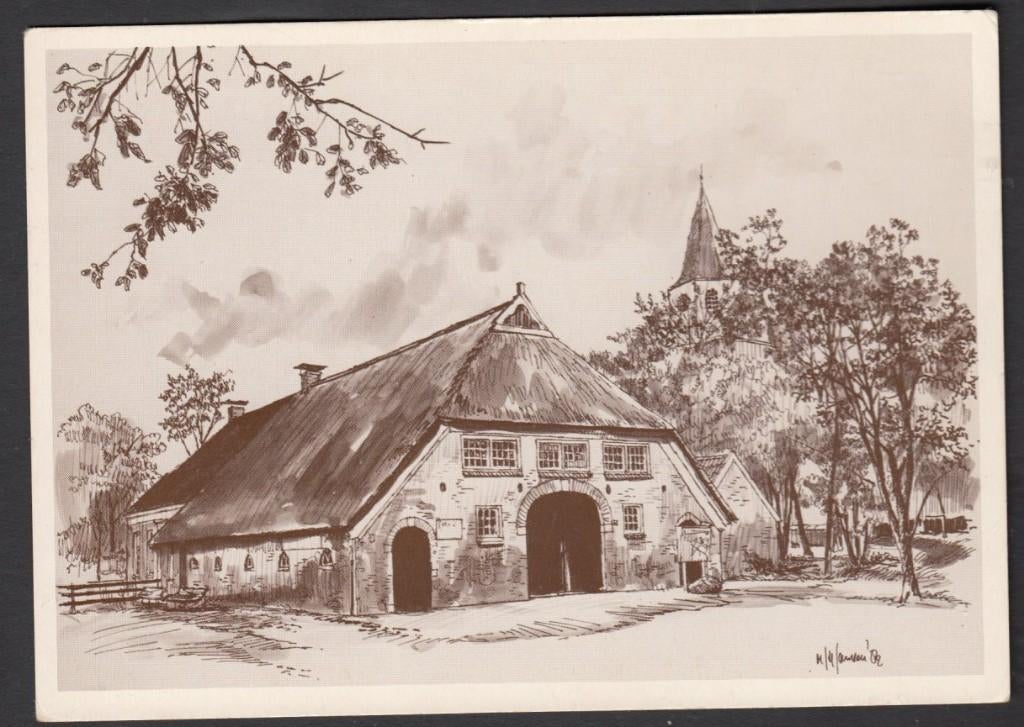 Emmen Oudheidkamer De Hondsrug Kunst Marius Jansen 1982, Verzenden, 1980 tot heden, Ongelopen, Drenthe