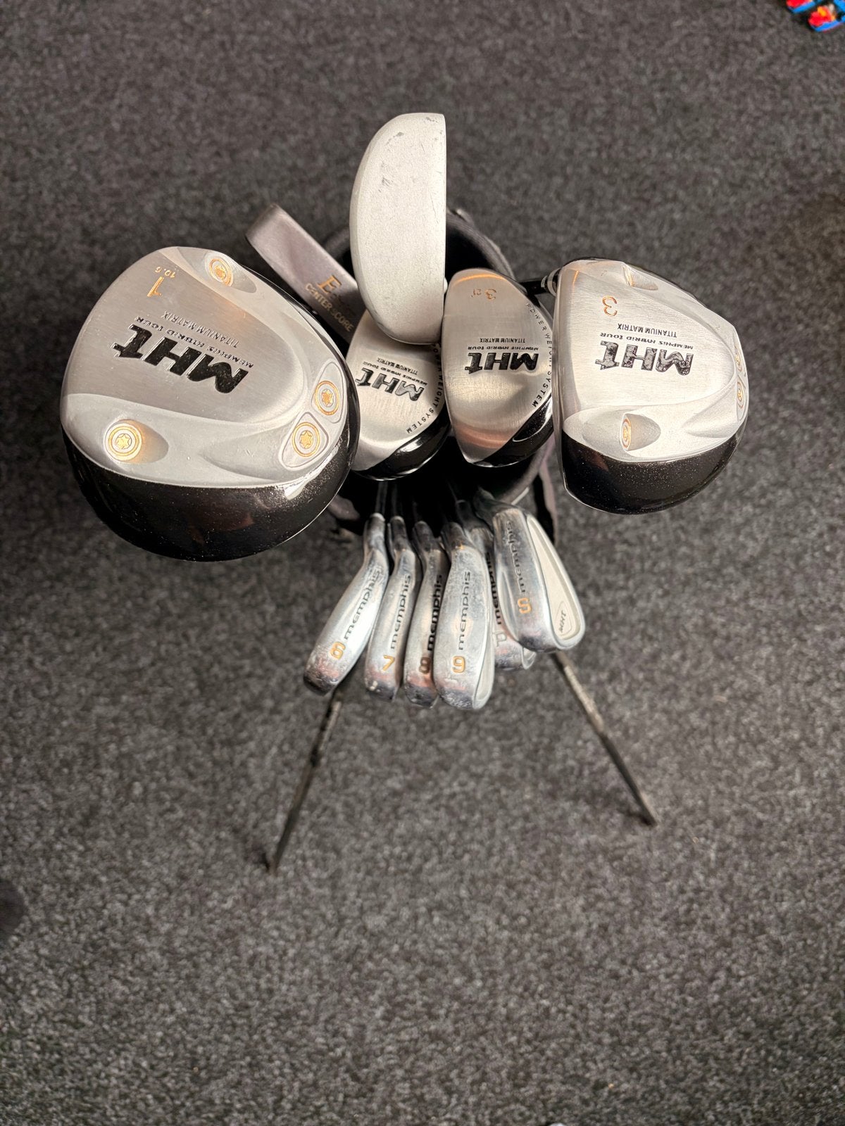 Complete Golfset MHT & Memphis met tas en accessoires, Ophalen, Gebruikt, Set, Overige merken