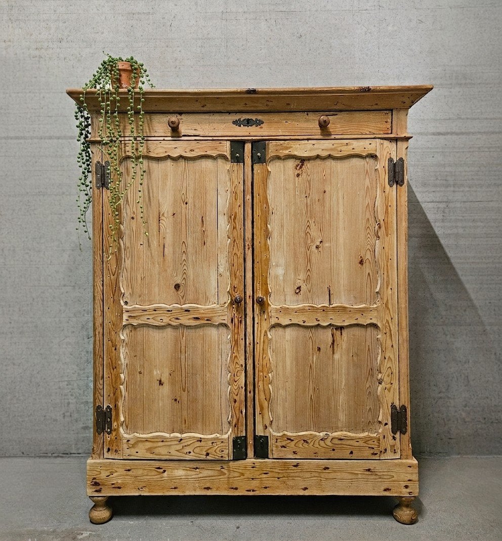 Antieke brocante grenen Biedermeier meidenkast vintage kast, Ophalen of Verzenden