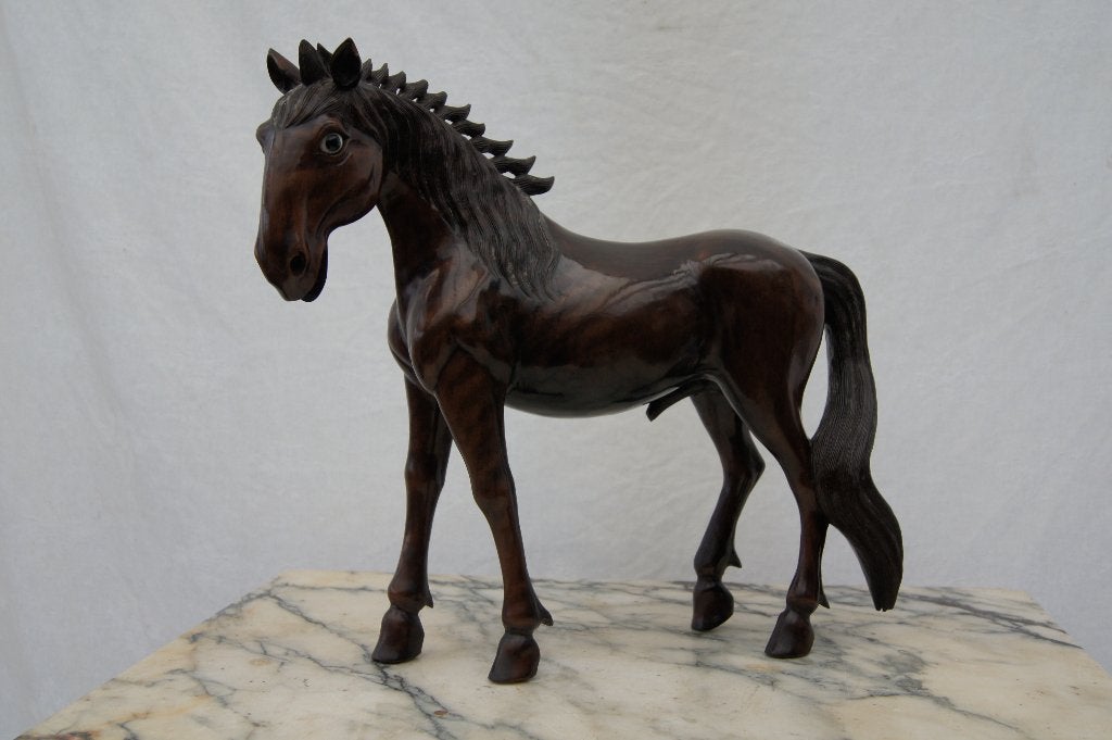 Paard  ( Hout snij werk, Antiek en Kunst, Kunst | Beelden en Houtsnijwerken, Ophalen of Verzenden, Handgemaakt, Hout, Beeld