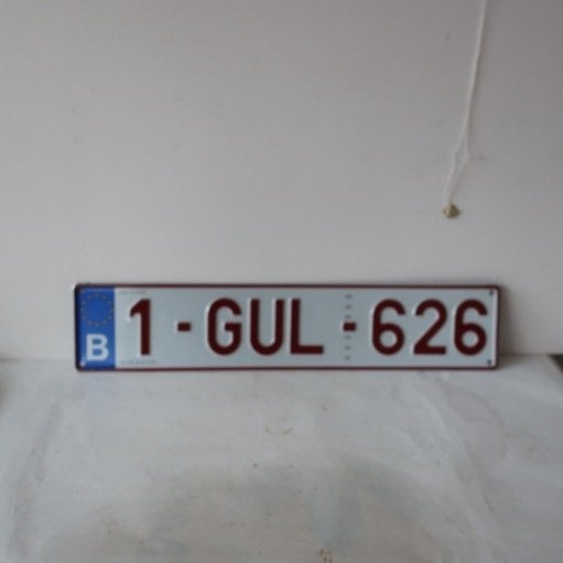 Kentekenplaat auto België kenteken 1-GUL-626 origineel, Verzamelen, Ophalen of Verzenden, Gebruikt, Auto's