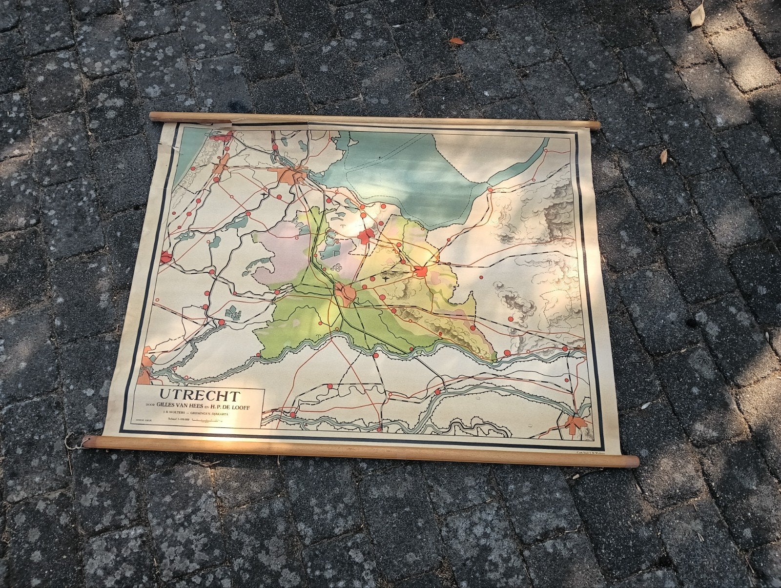 Vintage wandkaart Utrecht - G. van Hees & H.P. de Looij, G. van Hees & H.P. de Looij, Landkaart, 1800 tot 2000, Nederland