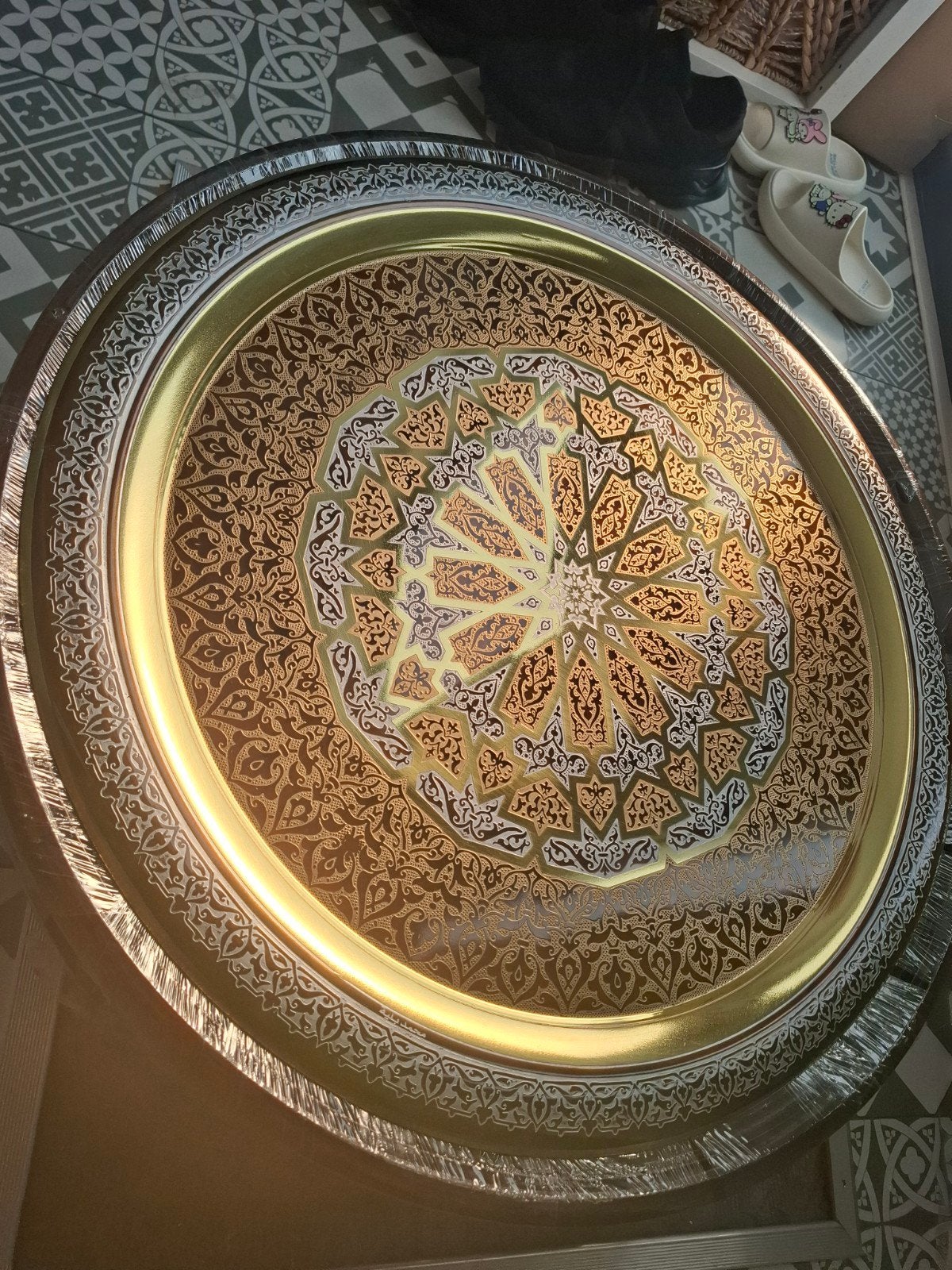 Marokkaanse ronde bijzettafel / salontafel/theetafel, Minder dan 45 cm, Marokkaans, Oosters, Traditioneel, Rond, Nieuw