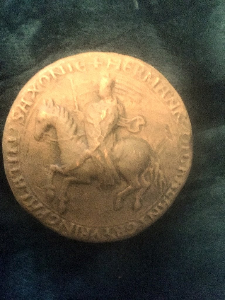 PLAQUETTE met tekst:   HERMANN DIGRALANI GRYVRING PALATIN, Ophalen of Verzenden