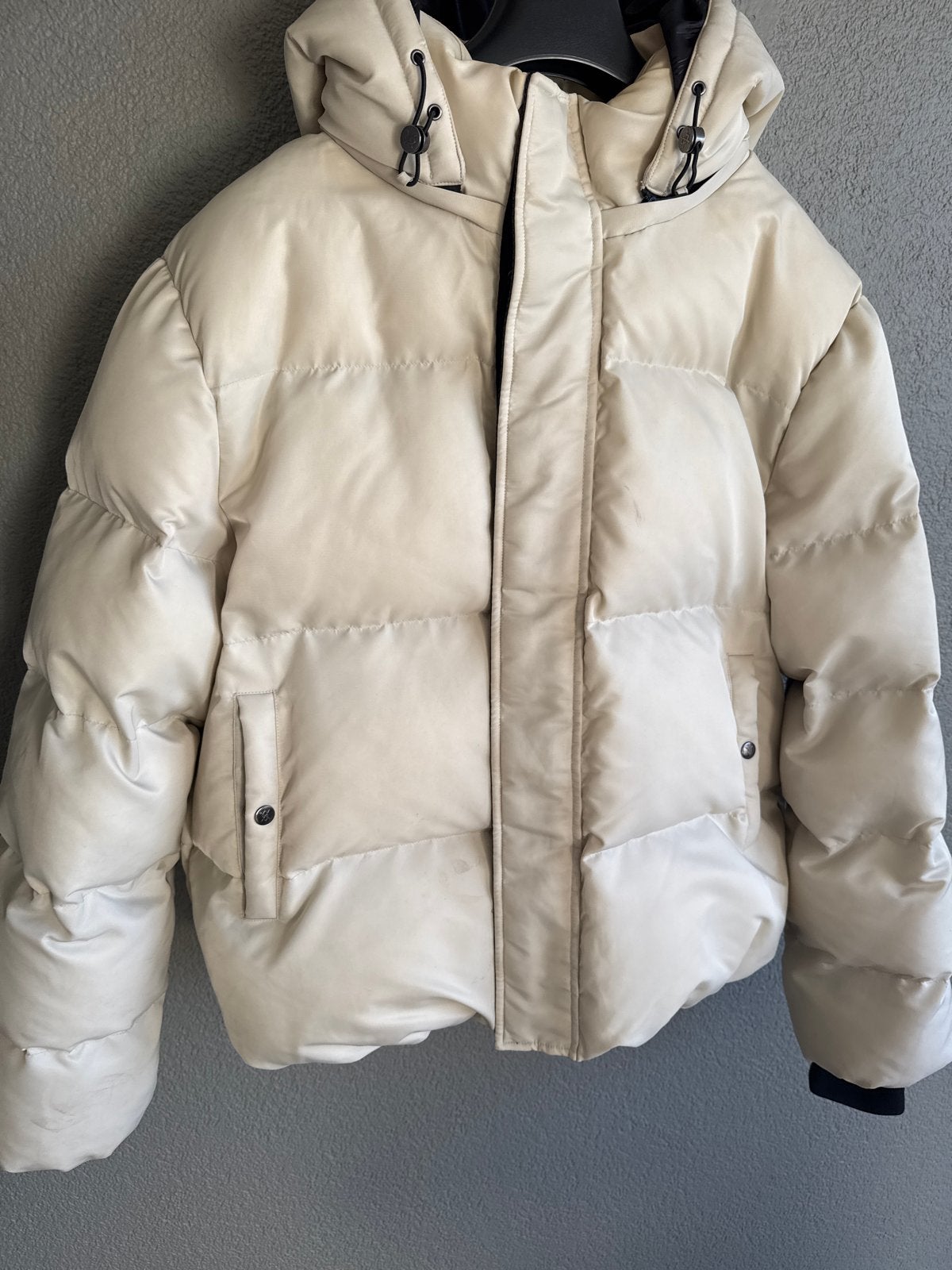 Daily Paper Puffer Jas - Beige/Off-White - Maat XL, Ophalen of Verzenden, Zo goed als nieuw, Maat 46/48 (XL) of groter, Beige