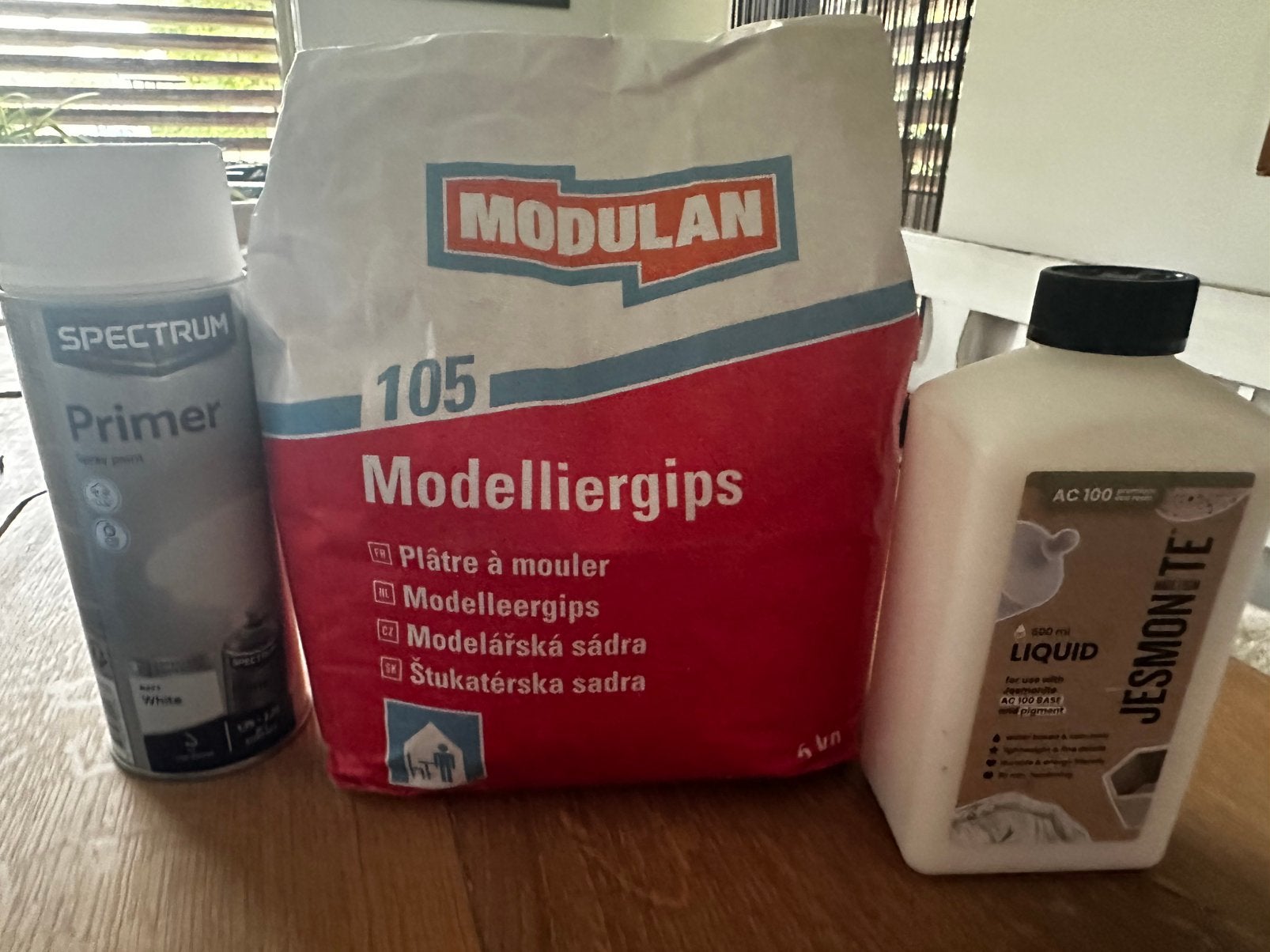 Modeleer gips + mallen, Ophalen