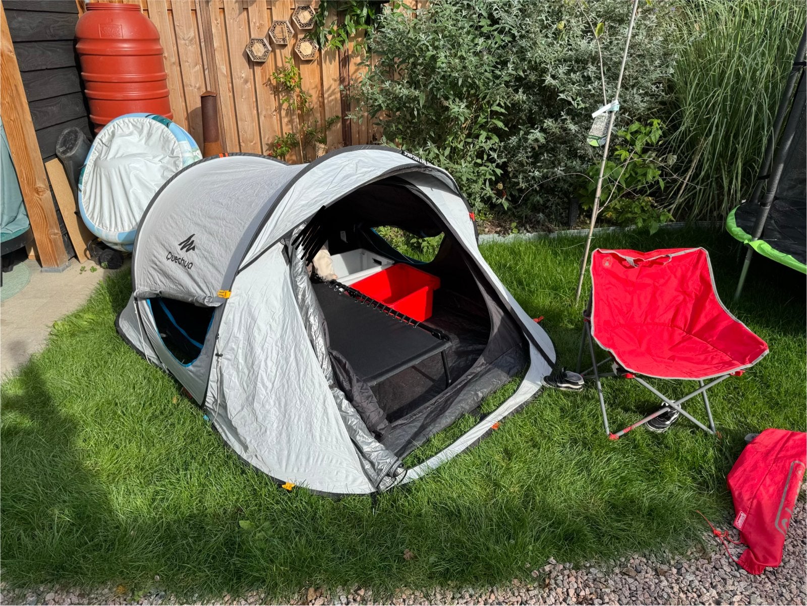 Quechua 2 Seconds tent 2 personen - Black & White editie, Ophalen, Gebruikt, Tot en met 2