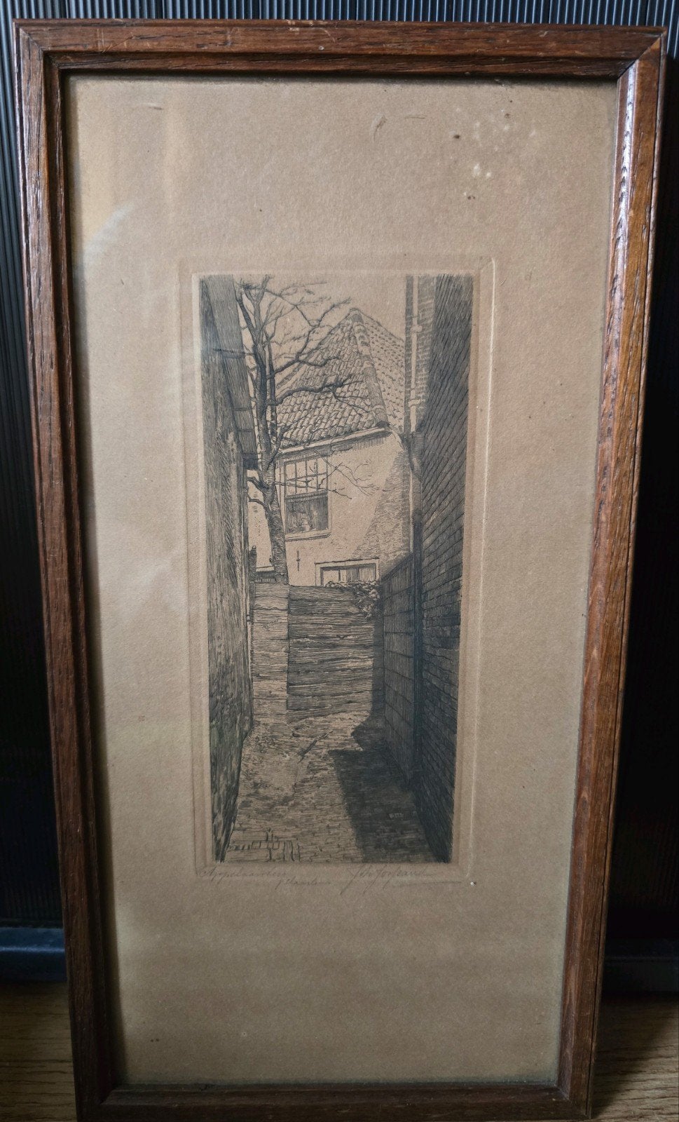 Ets Appelmarkt Haarlem door Johannes Josseaud, Antiek en Kunst, Kunst | Etsen en Gravures, Ophalen of Verzenden