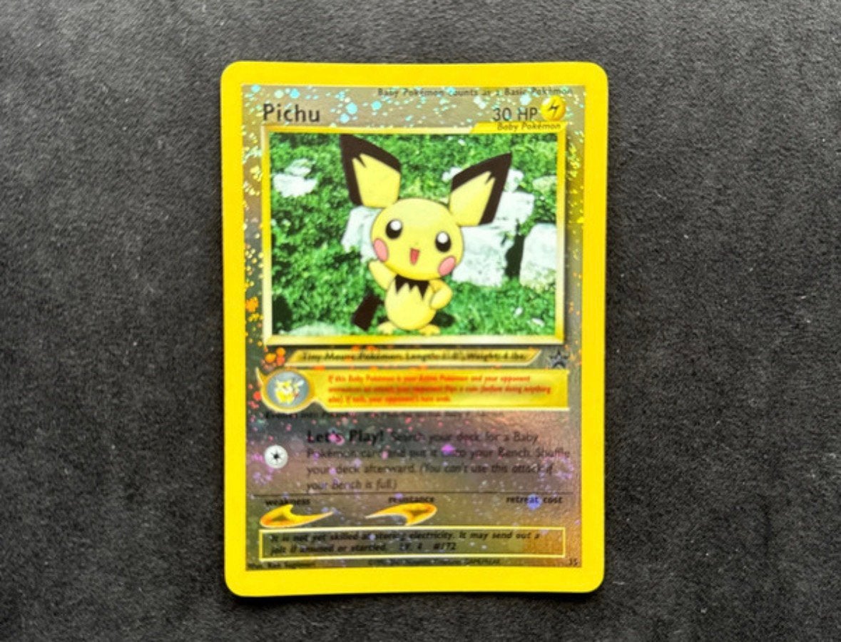 Pokémon Pichu Black Star Promo WOTC 35 NM, Hobby en Vrije tijd, Ophalen of Verzenden, Zo goed als nieuw