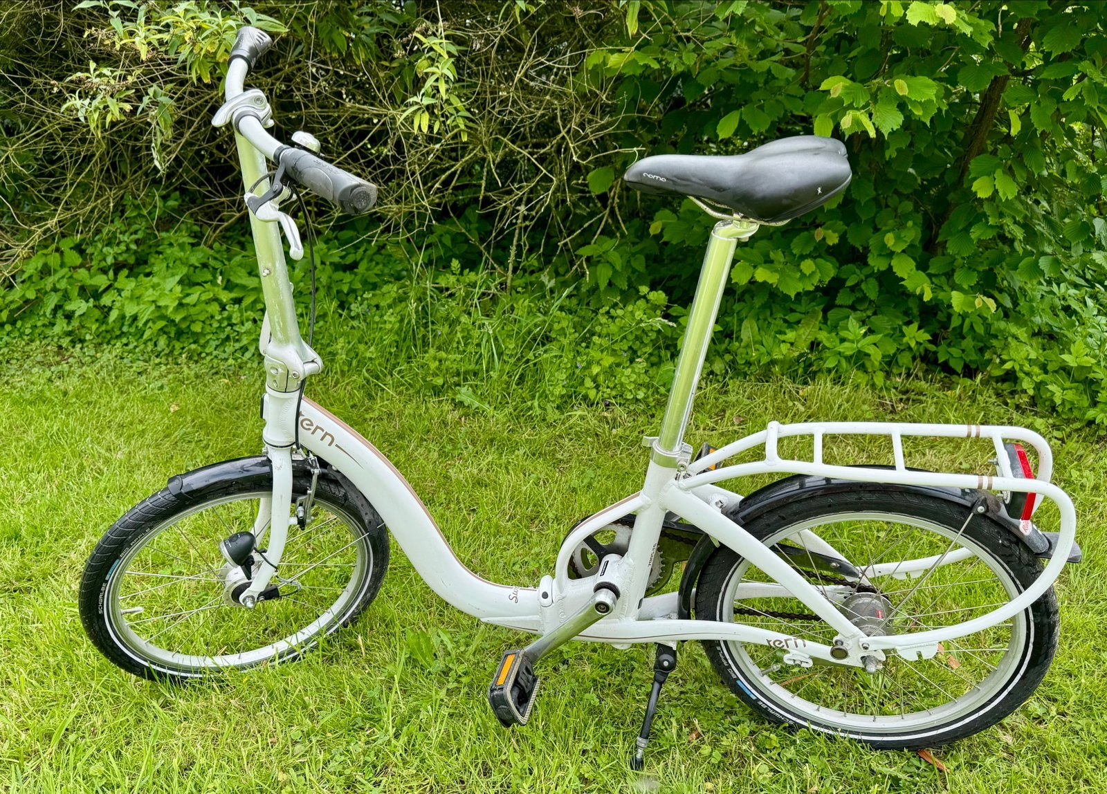 Tern Swoop Vouwfiets met lage instap, 20 inch of meer, Gebruikt, Velgrem, Totaal opvouwbaar