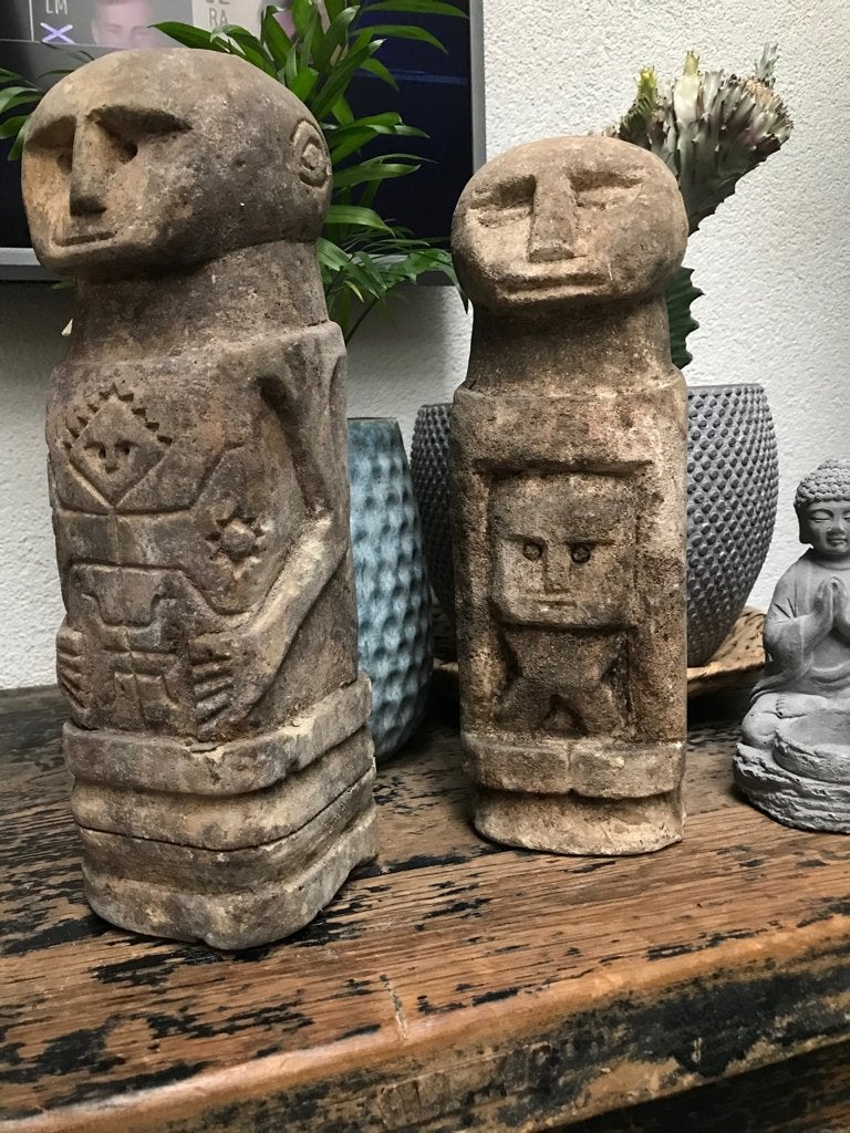 Javaans stenen beeld handwerk Indonesie Boneka stoneman Java, Overige onderwerpen, Handgemaakt, Ophalen of Verzenden, 20 - 50 cm