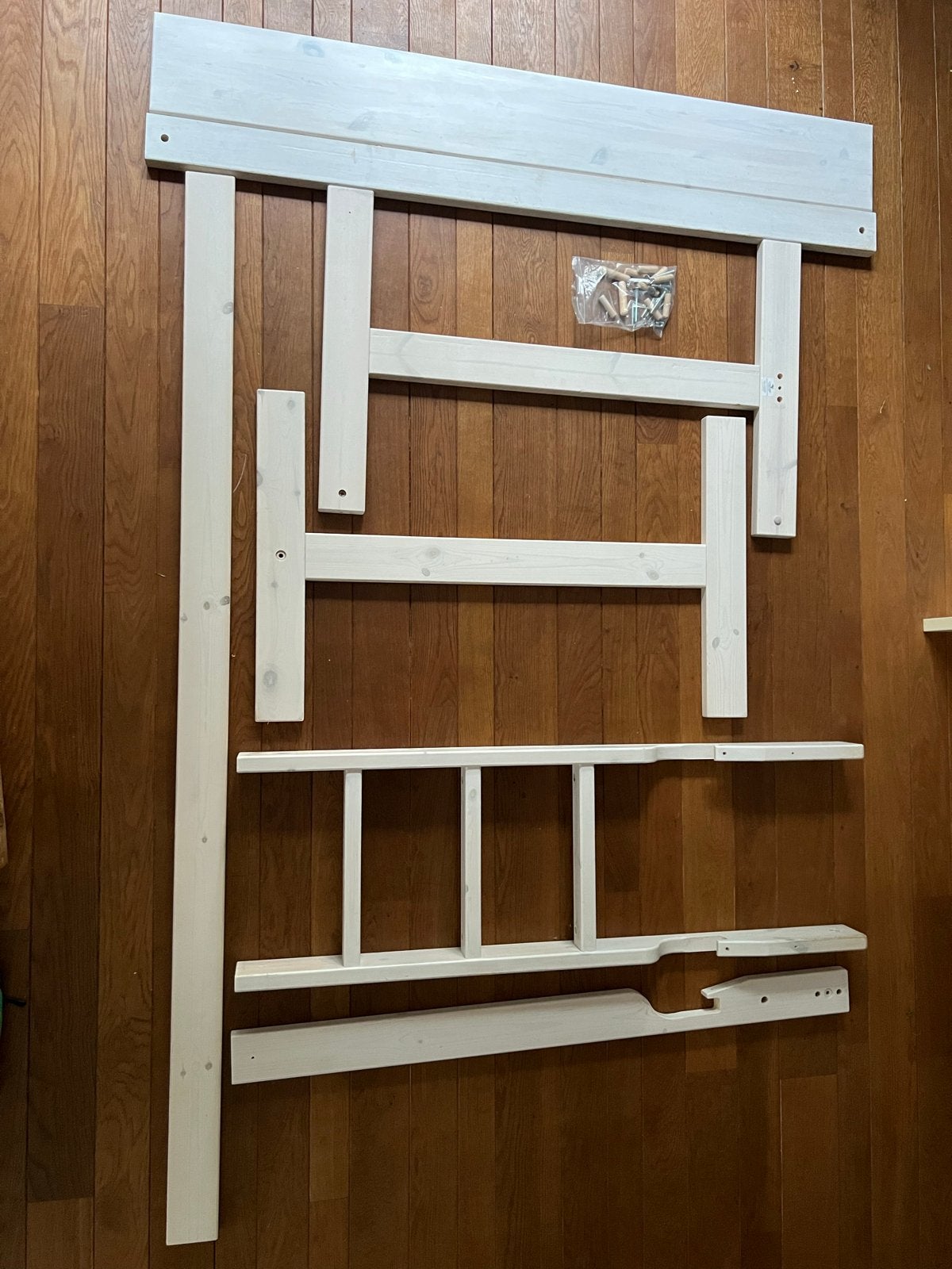 Lifetime halfhoogslaper onderdelen whitewash grenen, Kinderen en Baby's, Kinderkamer | Bedden, Ophalen, Gebruikt, 100 cm of meer