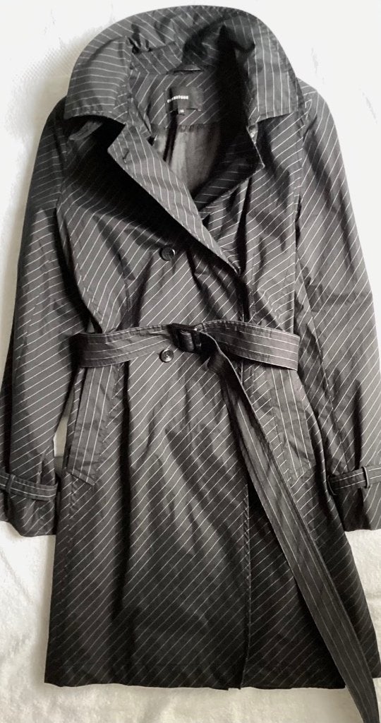 Mooie CREENSTONE Jas Trenchcoat ( Regenjas ) mt 38, Zwart, Creenstone, Zo goed als nieuw, Ophalen