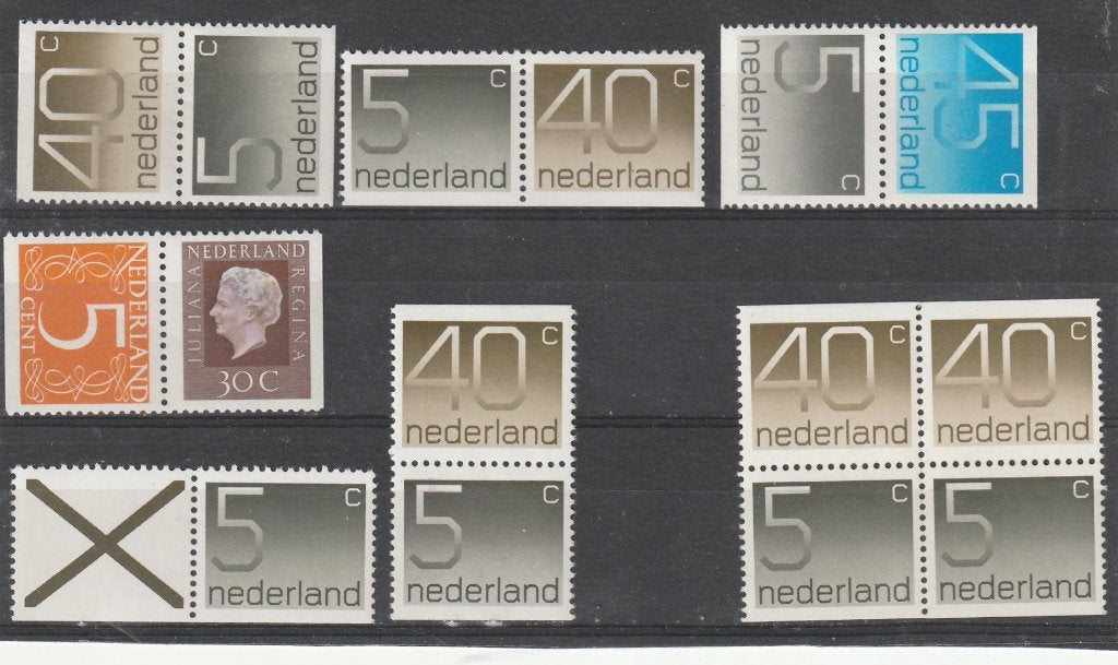6 Kaartjes met Nederlandse postzegels, zie afbeelding., Ophalen of Verzenden