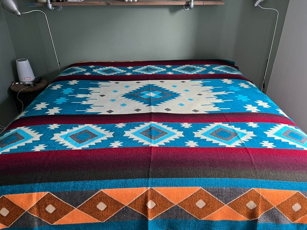 NIEUW! Alpaca wol kleed sprei plaid deken uniek boho ruit, Huis en Inrichting, Woonaccessoires | Plaids en Woondekens, Ophalen of Verzenden