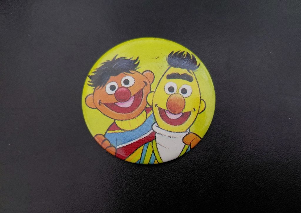 Button, Sesamstraat, Bert en Ernie, (alleen deze), Verzenden, Gebruikt, Figuurtje, Button
