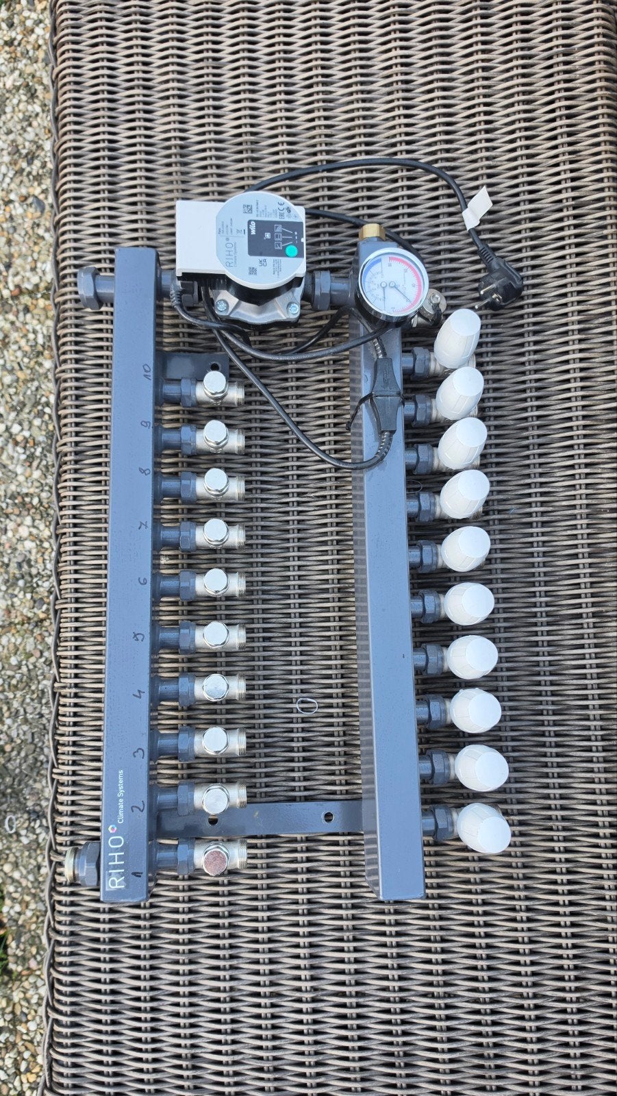 Vloerverwarming verdeler gas met  Wilo pomp 10 groepen, 30 tot 80 cm, Gebruikt, Cv-ketel of Combi-ketel, Ophalen of Verzenden