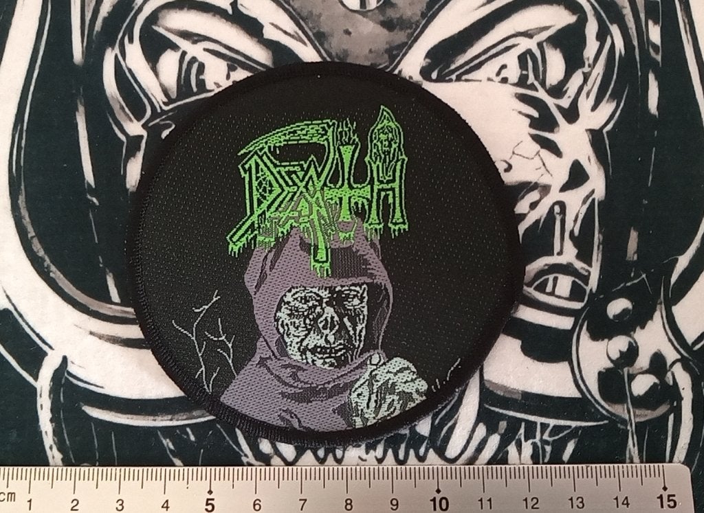 Death zeer  zeldzame 1989 vintage Leprosy patch d198 metal, Verzenden, Nieuw, Kleding