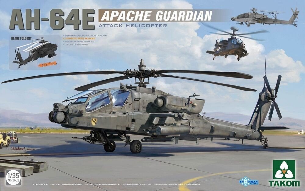 Takom: AH-64E APACHE GUARDIAN ATTACK HELICOPTER in 1:35, Overige merken, Verzenden, Helikopter, Nieuw