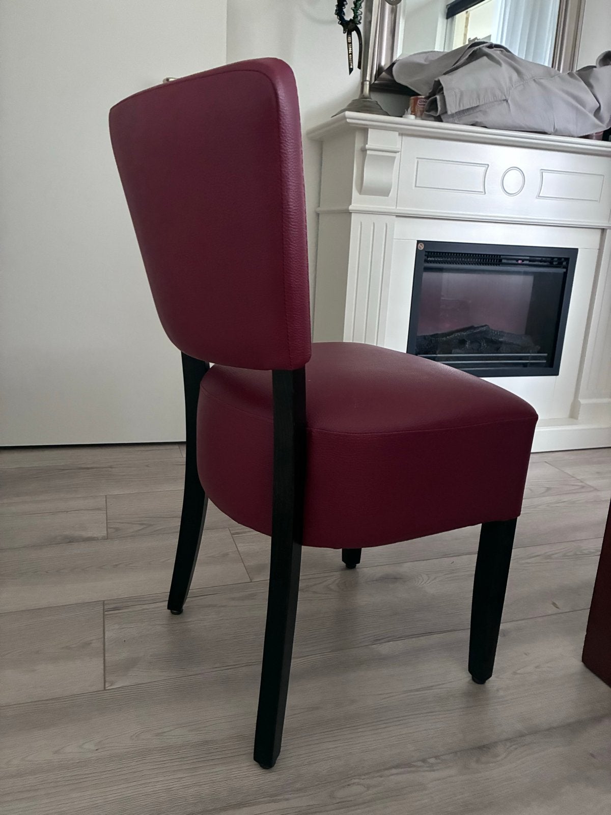 6 atijlvolle eetkamerstoelen - Bordeauxrood, Huis en Inrichting, Stoelen, Ophalen, Gebruikt, Vijf, Zes of meer stoelen, Rood