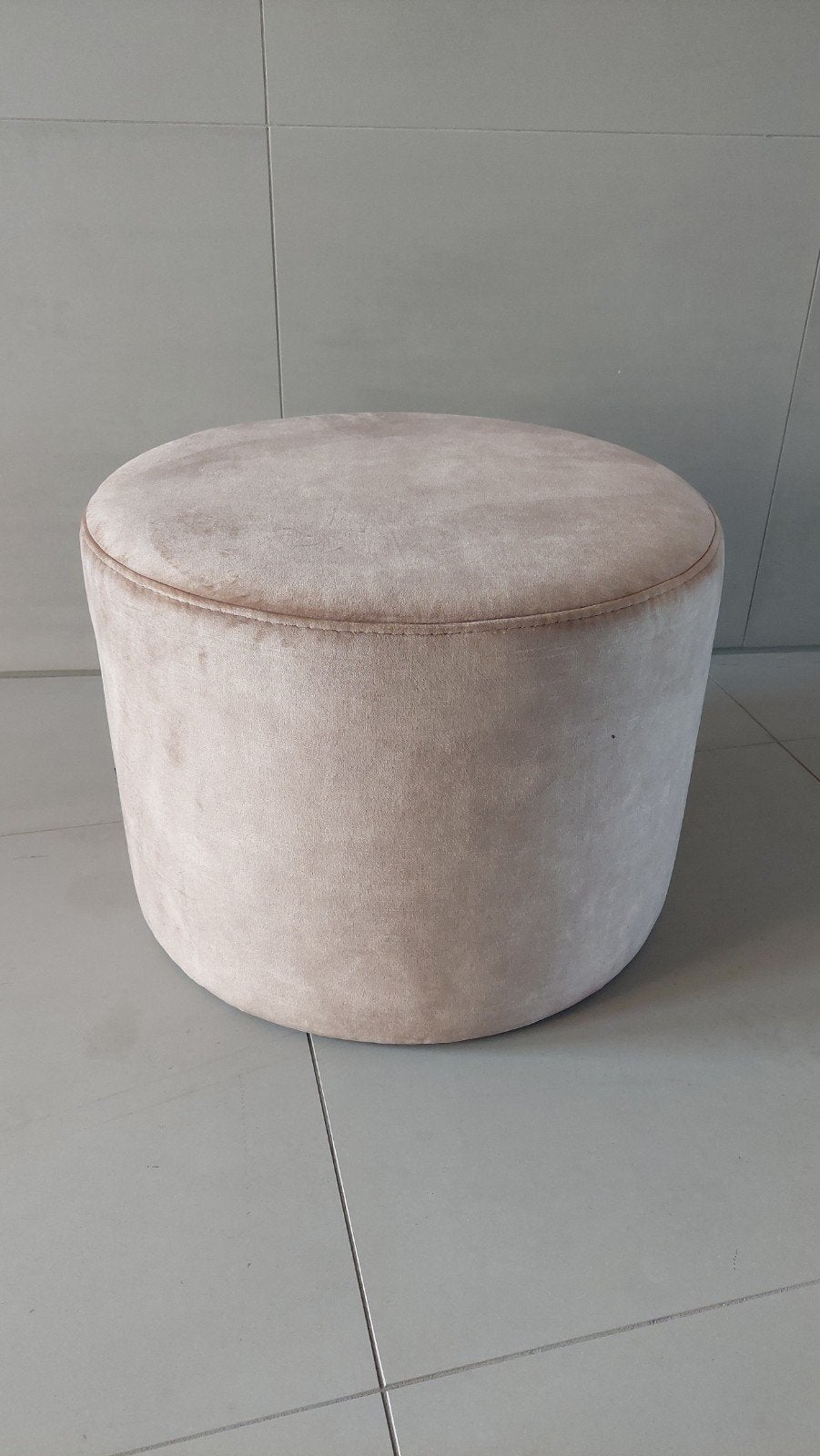Z.G.A.N hocker taupe kleur, Ophalen, Nieuw, Rond