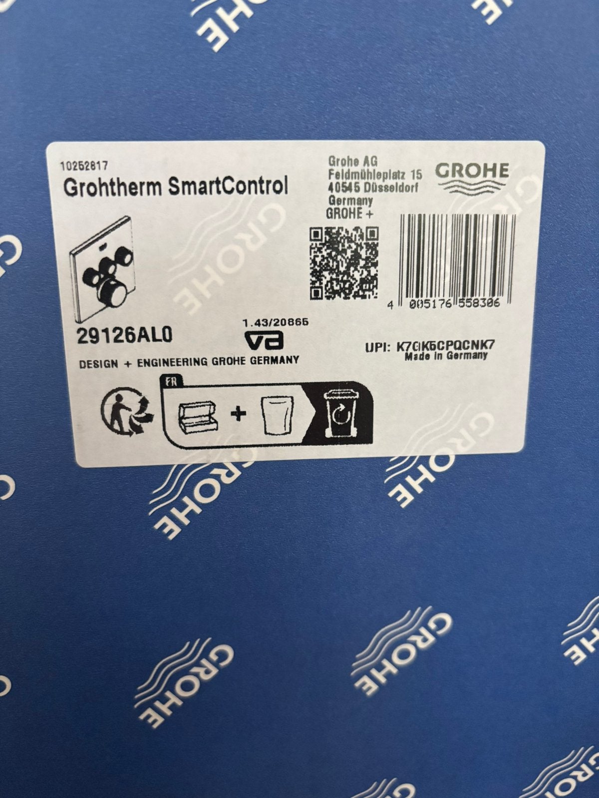 Grohe afbouwdeel smartcontrol 3 uitgangen, Ophalen of Verzenden, Nieuw