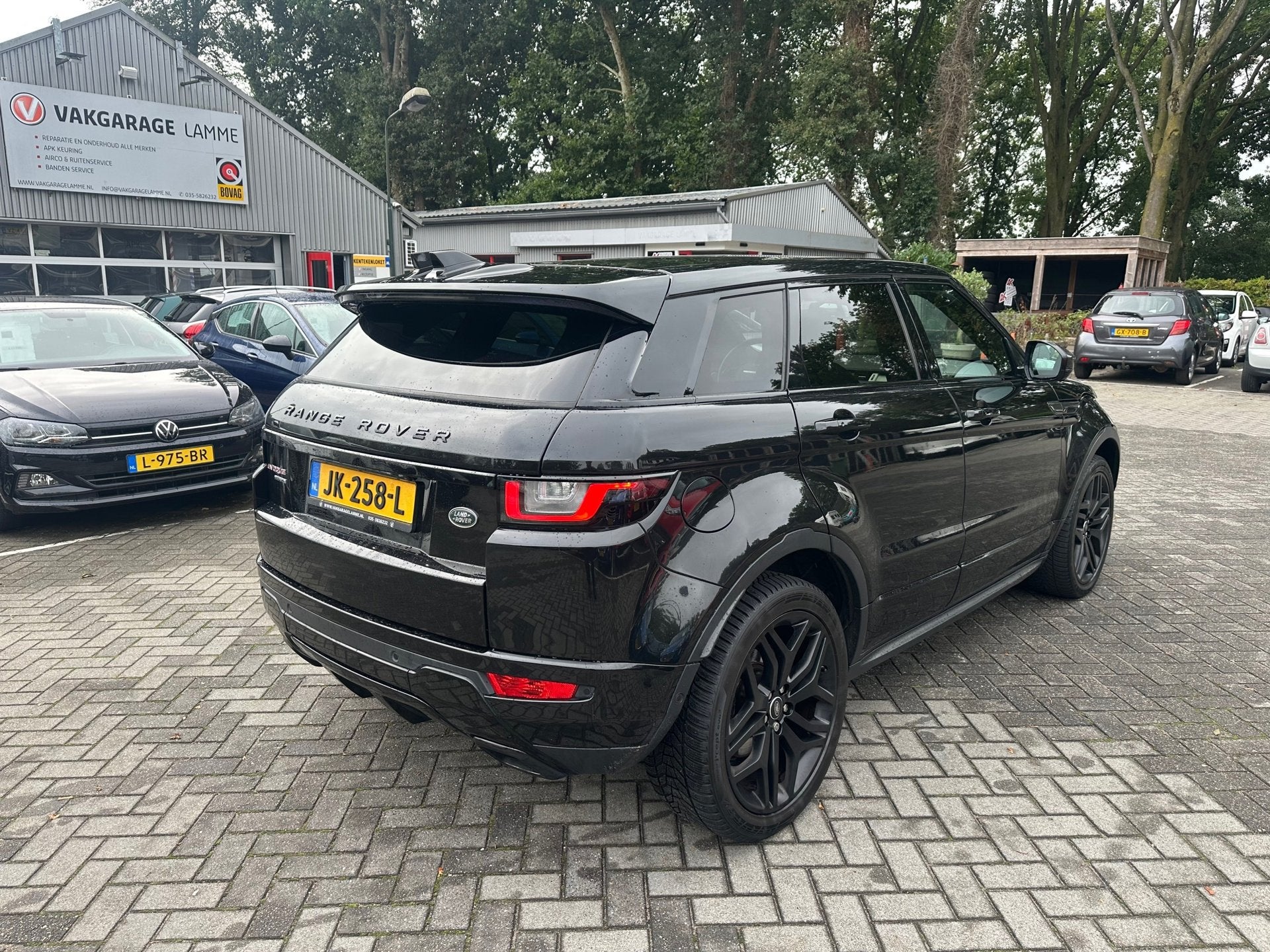 Land Rover Range Rover Evoque 2.0 Si4 Autobiography , leer a, Auto's, Dealer onderhouden, Euro 6, 4 cilinders, Zwart